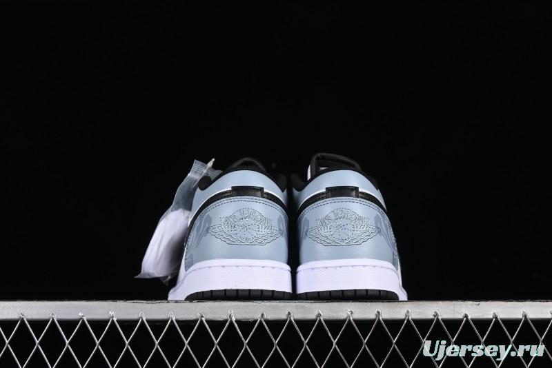 Nike Air Jordan 1 Low Retro Basketball Shoes with Cosmic Exploration Theme - 553558-132