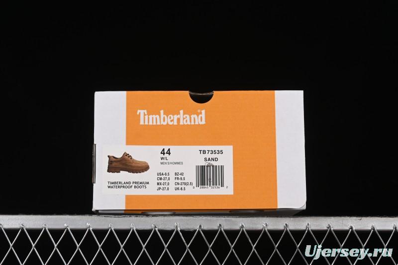 Timberland Low-Top Casual Shoes for Men - Italian Oil-Grained Leather with Anti-Slip Rubber Sole - TB73535SAND