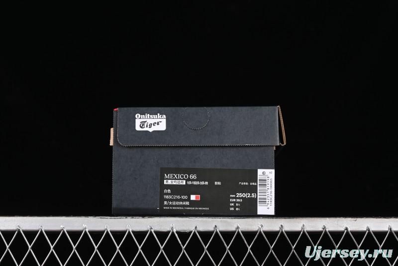 Onitsuka Tiger Mexico 66 Low-Top Leather Running Sneakers - 1183C216-100