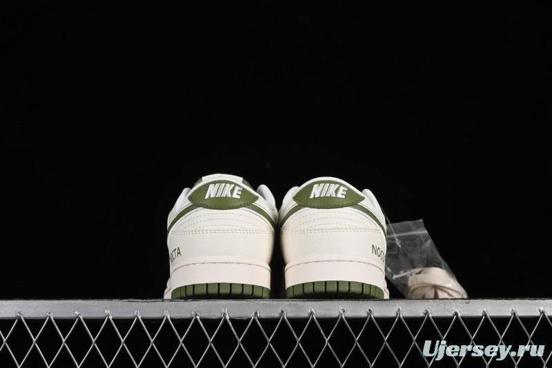 Nike SB Dunk Low NOCTA Anniversary Customized Low-Top Casual Sneakers with White and Green Swoosh - DQ1098-388