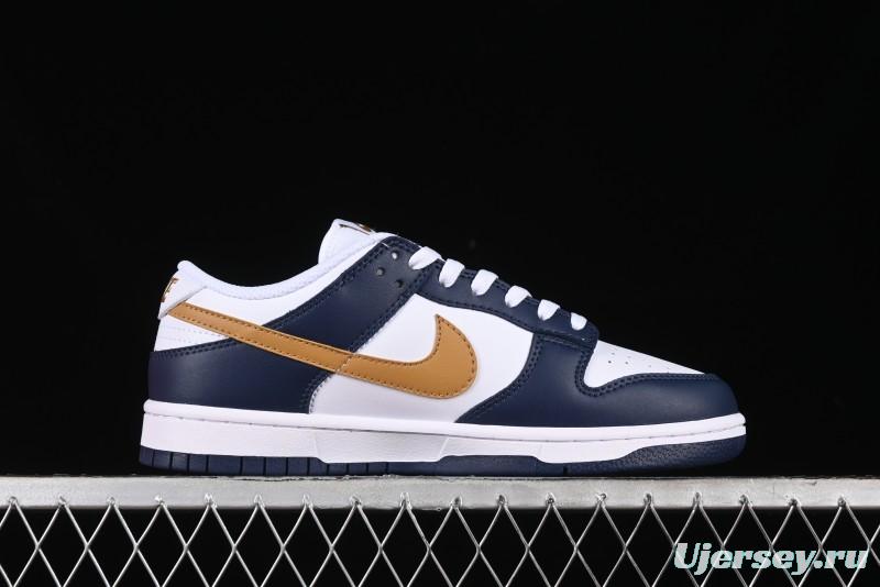 Nike Dunk Low SB Skateboarding Shoes in Black/White/Gold Colorway - FB9109-111