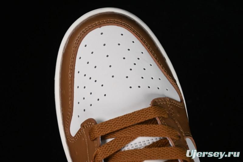 Nike Dunk Low LX SB Casual Skate Shoes in Brown Ostrich - FJ2260-001