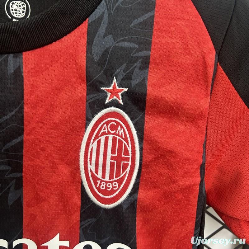 25/26 Kids AC Milan Home Size 16-28 Jersey