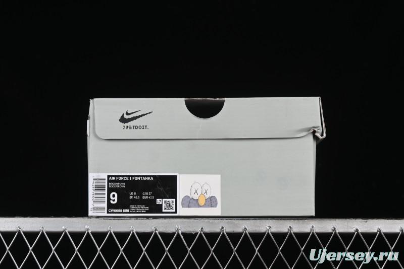 Nike Kaws x Air Force 1 '07 Low Custom Casual Sneakers - CW6688-806