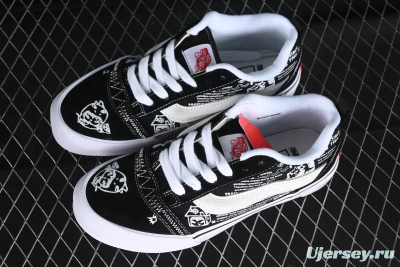 Vans HIRONO x Vans Knu Skool Bubble Mart Xiao Ye Graffiti Low-Top Casual Skate Shoes - VN0009QWFGI