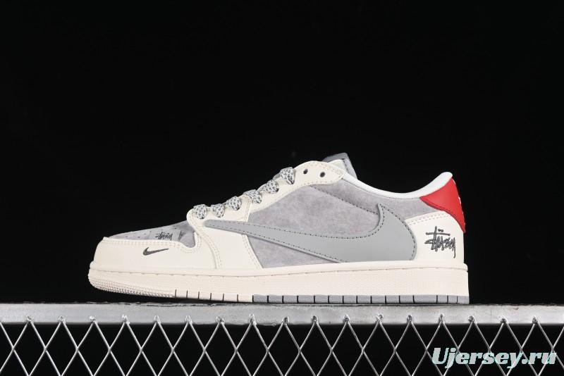 Nike Travis Scott x Fragment Design x Air Jordan 1 Low OG SP AJ1 Retro Sneakers - SJ2068-130