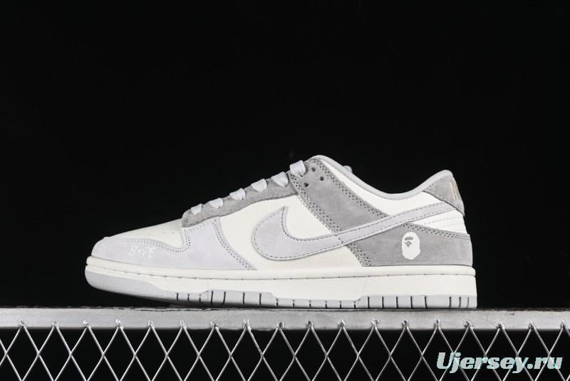 Nike SB Dunk Low BAPE Collaboration - Grey Pig 8th Anniversary Custom Low-Top Casual Skate Shoes - CH6336-226