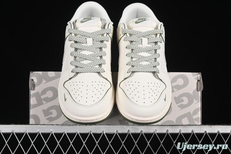 Nike SB Dunk Low Supreme The North Face Collaboration - Beige Green Reflective Swoosh Anniversary Custom Edition Low-Top Casual Skate Shoes - XX2025-638