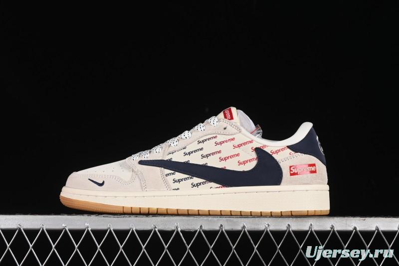 Nike Travis Scott x Fragment Design x Air Jordan 1 Low OG SP AJ1 Supreme Collaboration - JH6088-613