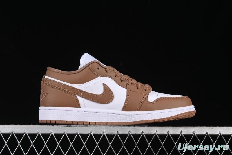 Nike Air Jordan 1 Low AJ1 White Tan Low Top Casual Sneakers - DC0774-202