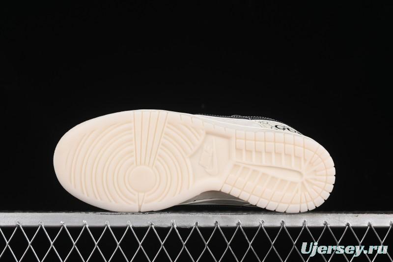 Nike SB Dunk Low Gucci Collaboration - Crystal Green Pattern Anniversary High-End Custom Low-Top Casual Sneakers - XY1688-104