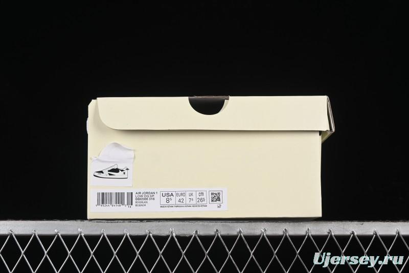 Nike Travis Scott x Fragment Design x Air Jordan 1 Low OG SP AJ1 Burberry Collaboration - BB6588-316