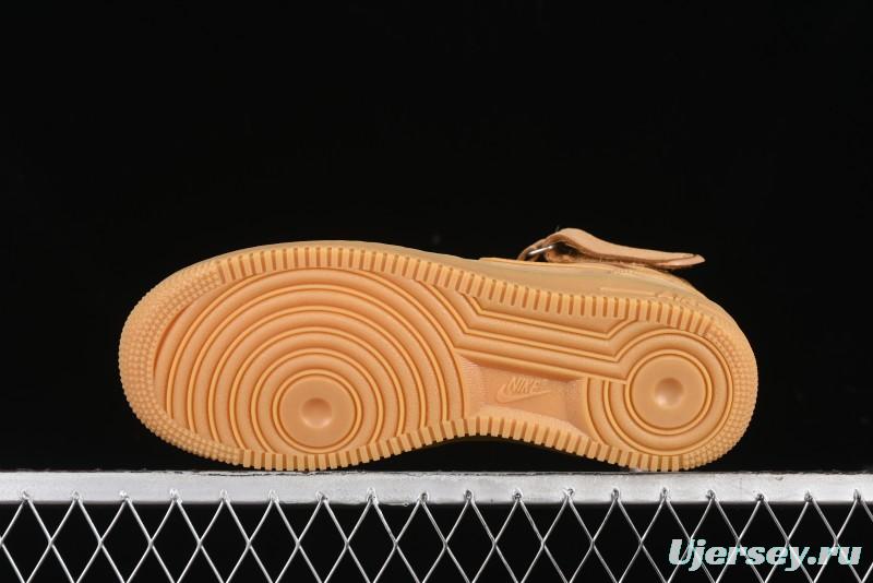 Nike Air Force 1 '07 Mid Suede Casual Sneakers in Wheat - DJ9158-200