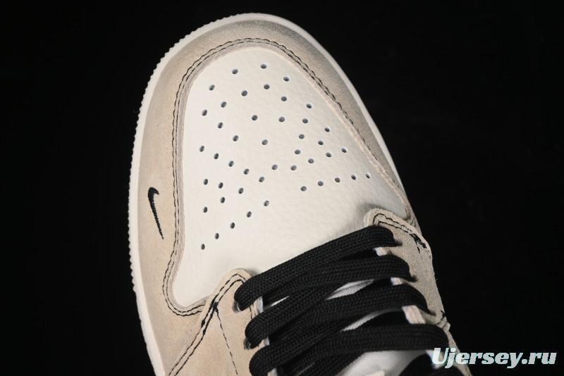 Nike Air Jordan 1 Low AJ1 The North Face Collaboration - Beige Coffee Retro Basketball Shoes - SJ9950-028