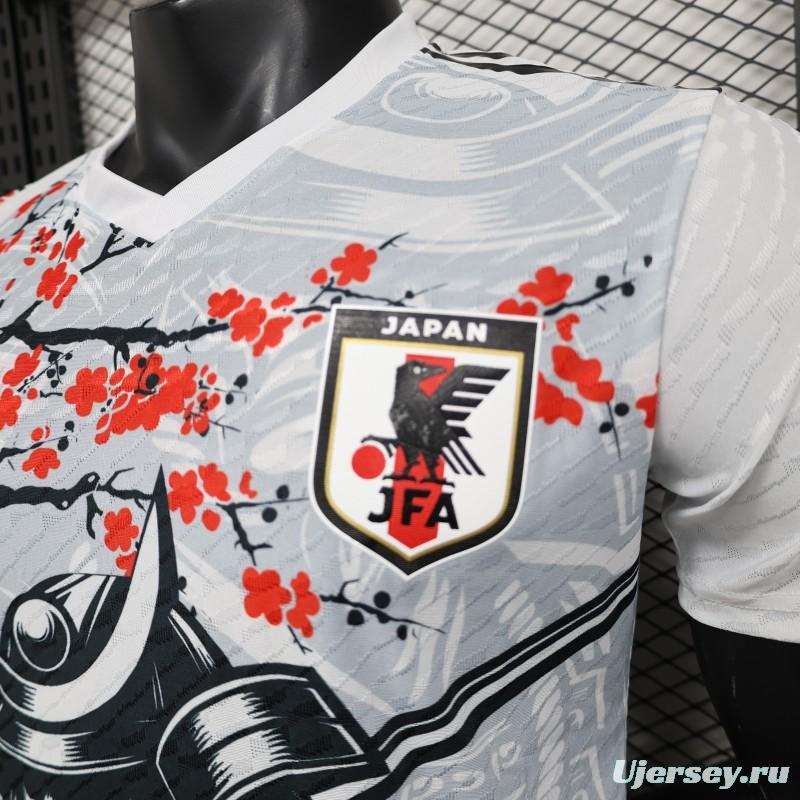 Player Version 2025 Japan White with Samurai & Cherry Blossom Jersey