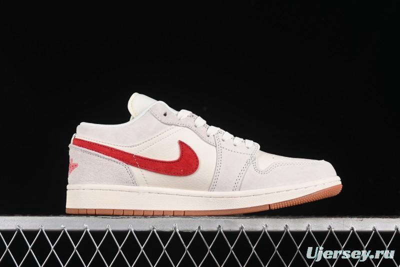 Nike Air Jordan 1 Low Stussy Collaboration - Pink Pig Retro Low-Top Basketball Shoes - SJ9950-023