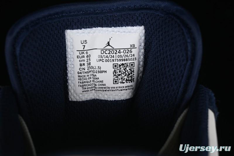 Nike Air Jordan 1 Low Retro Basketball Shoes in White Grey Blue - DC2024-026