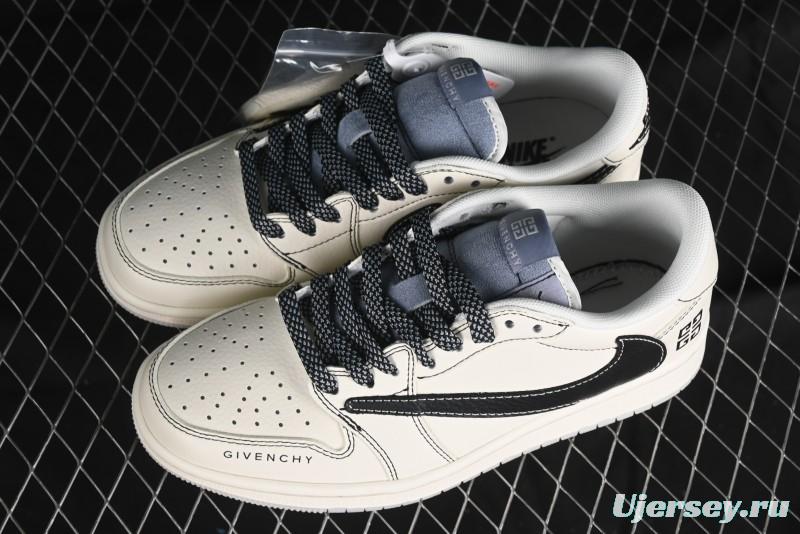 Nike Travis Scott x Fragment Design x Air Jordan 1 Low OG SP AJ1 Low Top Casual Sneakers - XY2688-111