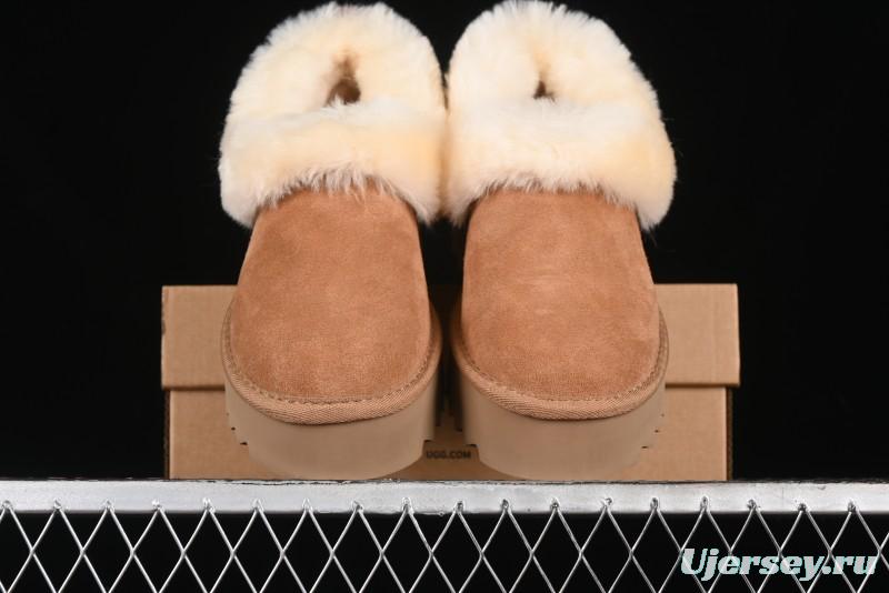 UGG Nita Platform Shearling Lined Winter Boots with Leather Upper - 1166733