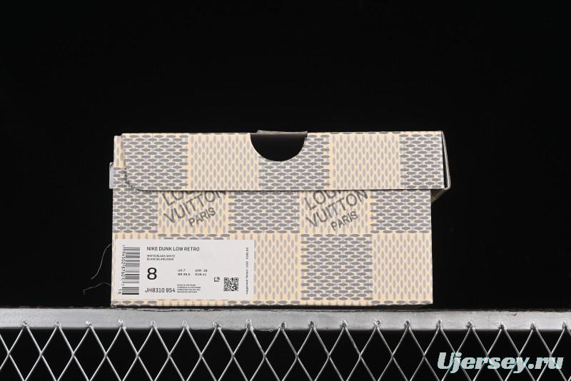 Nike SB Dunk Low LV Collaboration - Beige Blue Print Anniversary High-End Custom Low-Top Casual Skate Shoes - JH8310-954