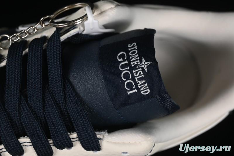 Nike Air Force 1 '07 Low Gucci Stone Island Collaboration - Off White Graphite Low-Top Casual Sneakers - KK1988-013