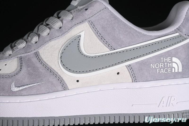 Nike Air Force 1 '07 Low The North Face Collaboration - Silver Grey Pigskin Sneakers - KK3333-004