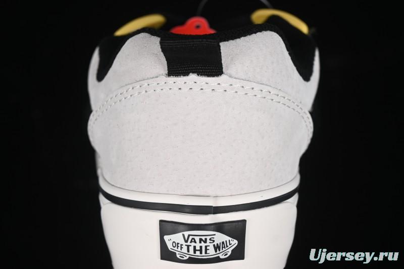 Vans Knu Skool Low Top Retro Casual Vulcanized Sneakers in Grey Black - VN000CZUVA3