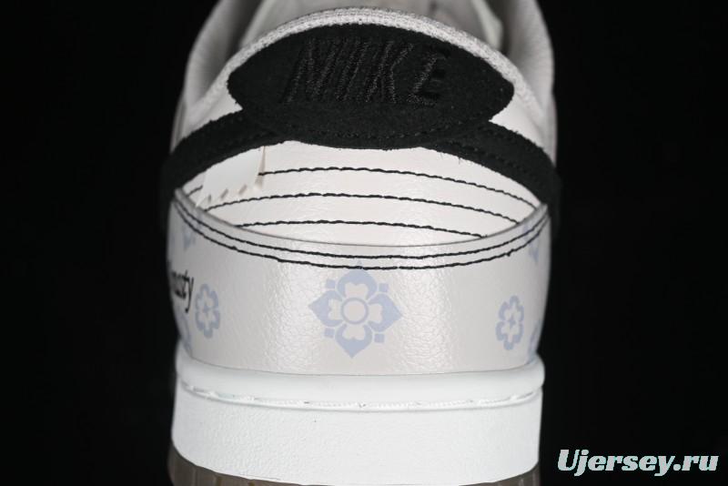 Nike Dunk Low Retro Casual Sneakers with Ancient Tang Print Design - FJ4188-001
