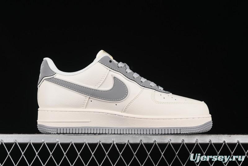 Nike Air Force 1 '07 Low Stone Island Supreme Collaboration Off-White Star Grey Low-Top Casual Sneakers - BB1616-303