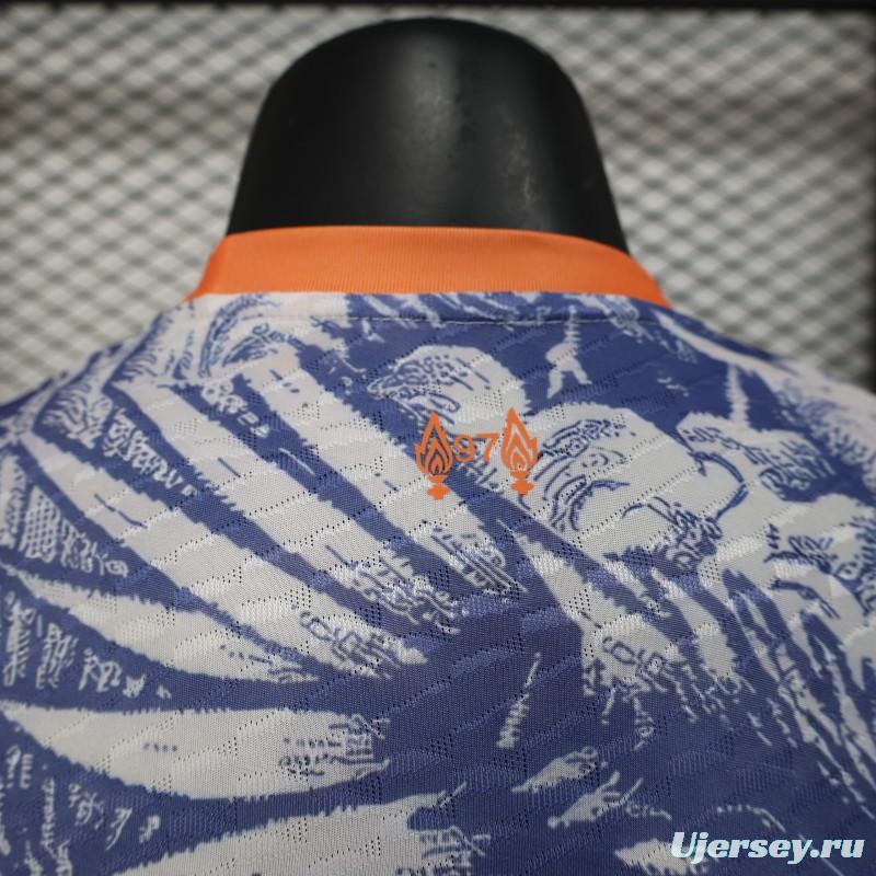 Player Version 25/26 Liverpool Blue with Orange Flaming Bird Special Jersey