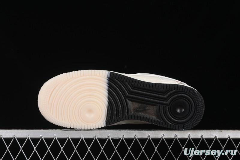 Nike Air Force 1 '07 Low Supreme Collaboration - White Black Two-Tone Low-Top Casual Sneakers - BB7577-217