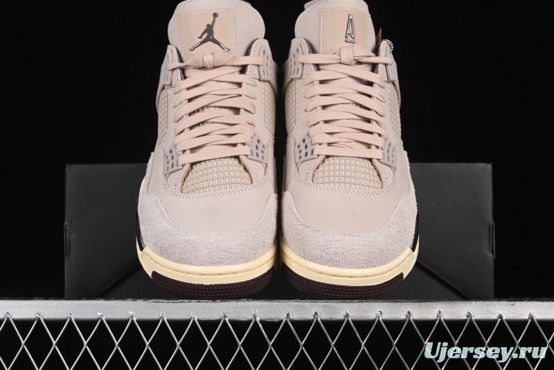 Nike A Ma Maniere x Air Jordan 4 Retro "Fossil Stone" Sneakers - FZ4810-200