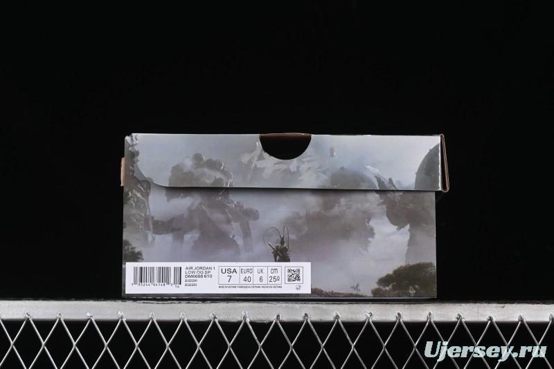 Nike Travis Scott x Fragment Design x Air Jordan 1 Low OG SP AJ1 Low-top Casual Sneakers - DM6688-610