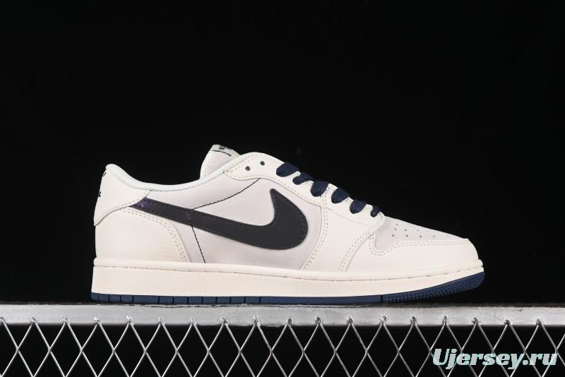 Nike Travis Scott x Fragment Design x Air Jordan 1 Low OG SP AJ1 Low Top Casual Sneakers - XY2688-110