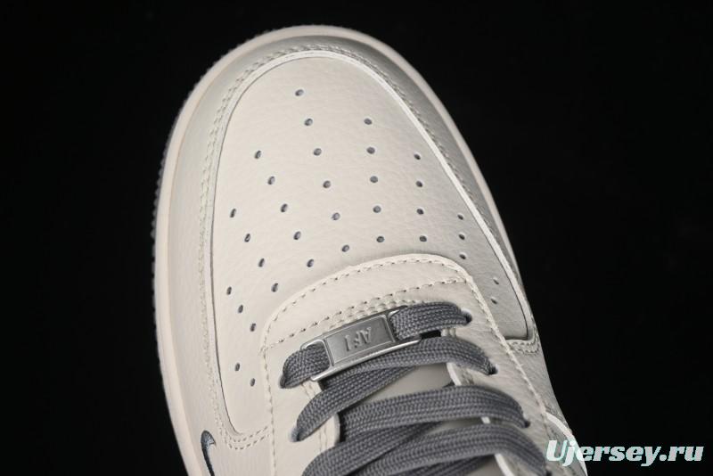 Nike Air Force 1 '07 Low Stussy Collaboration - English Beige Grey Red Low-Top Casual Sneakers - XZ3318-567