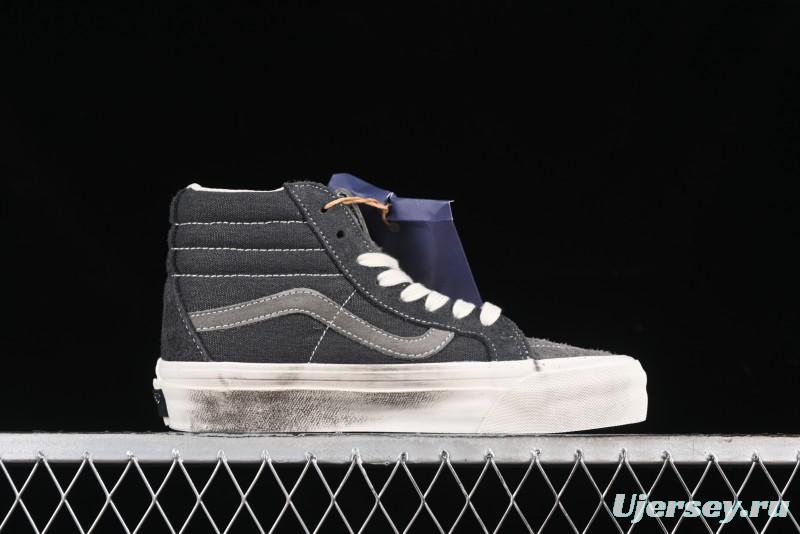 Vans Notre Premium Sk8-Hi High-Top Skate Shoes with Striped Design and Washed Effect - VN000CR0RVN