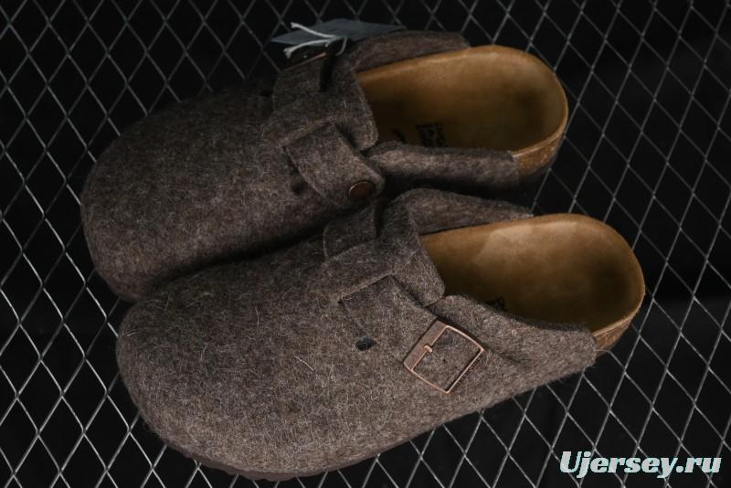 Birkenstock Half-Fur Slide Sandals with Wool Lining - G.D4