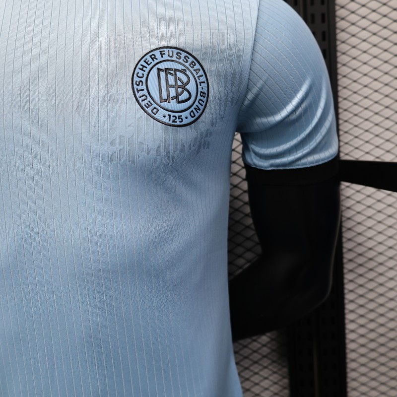 Player Version 2025 Germany 125Th Anniversary Light Blue with Adidas Retro Design Jersey