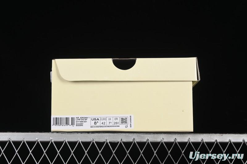 Nike Travis Scott x Fragment Design x Air Jordan 1 Low OG SP AJ1 Supreme North Face Collaboration - DIY1688-001