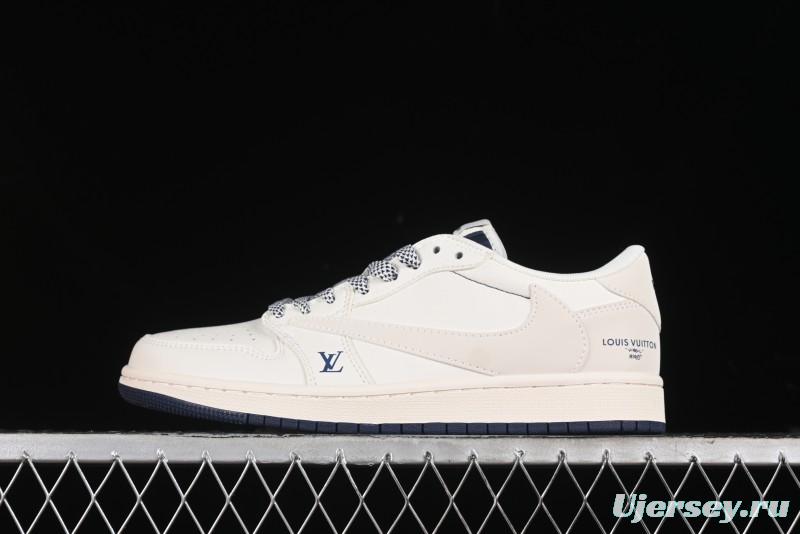 Nike Travis Scott x Fragment Design x Air Jordan 1 Low OG SP AJ1 LV Collaboration - XZ1268-003