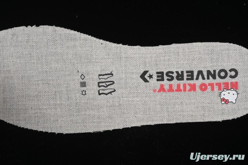 Converse One Star Hello Kitty Collaboration Low-Top Casual Sneakers with Embroidered Bow - 362940C