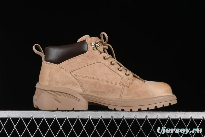 Timberland Outdoor Mid-Top Casual Martin Boots with Premium Suede Leather and Anti-Odor Insole - TB10059SAND
