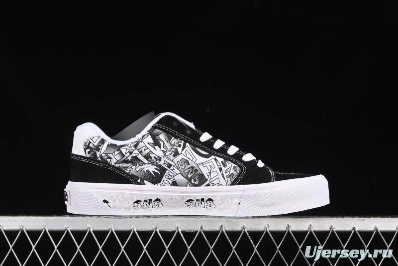 Vans Classics Knu Skool Retro Skate Shoes with Enlarged Toe and Thickened Tongue - VN000CZWBHJ