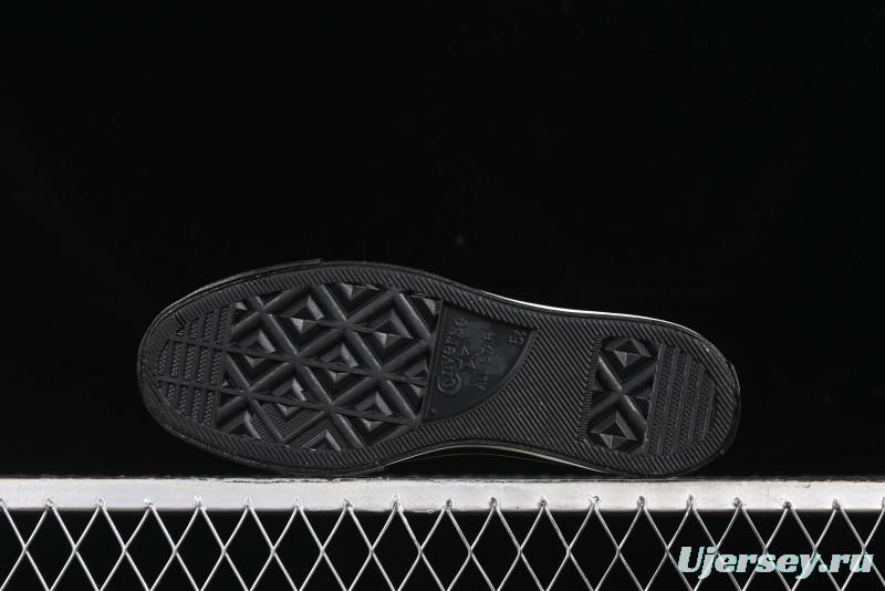 Converse Chuck 1970s High Top Canvas Shoes in Black Lace Punk Style - A10026C