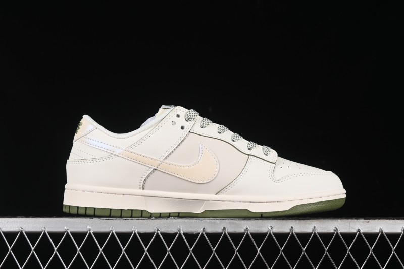 Nike SB Dunk Low Supreme The North Face Collaboration - Beige Green Reflective Swoosh Anniversary Custom Edition Low-Top Casual Skate Shoes - XX2025-638