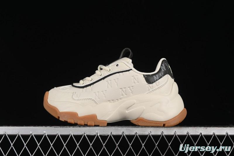 New York Yankees MLB Bigball Chunky Embo Monogram Thick Sole Sandals - 3ASHBEM4N50IVS