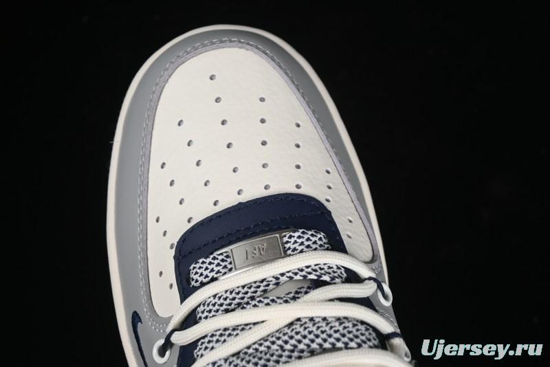 Nike Air Force 1 '07 Low The North Face Collaboration - Grey Blue Drawstring Low-Top Casual Sneakers - SJ1198-700