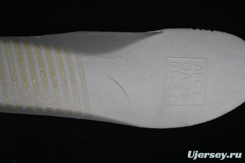 Nike Air Force 1 '07 Mid Hand-Painted White Green with Swoosh Shadow and Strap - CW2289-111