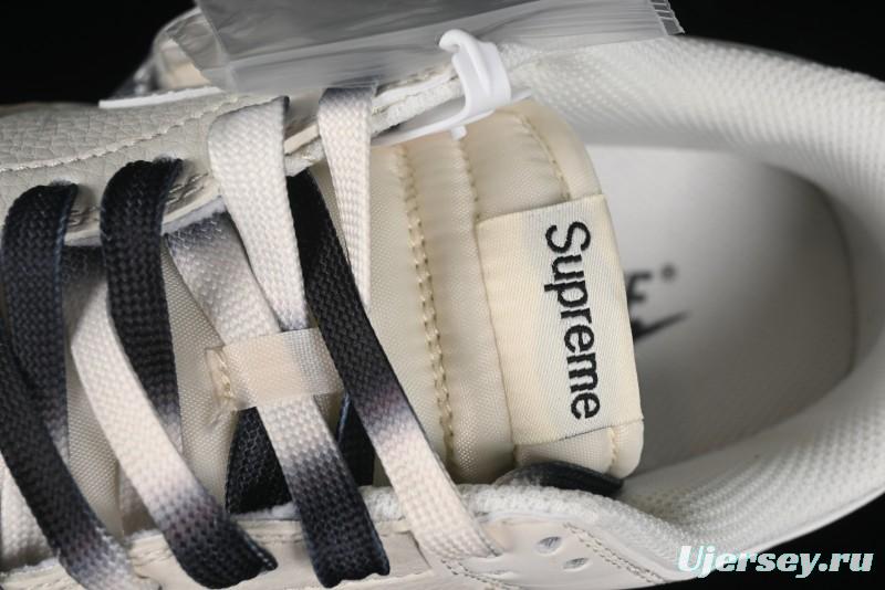 Nike SB Dunk Low Supreme Collaboration - Double Swoosh Dual Color Anniversary High-End Custom Low-Top Casual Skate Shoes - BB8675-112