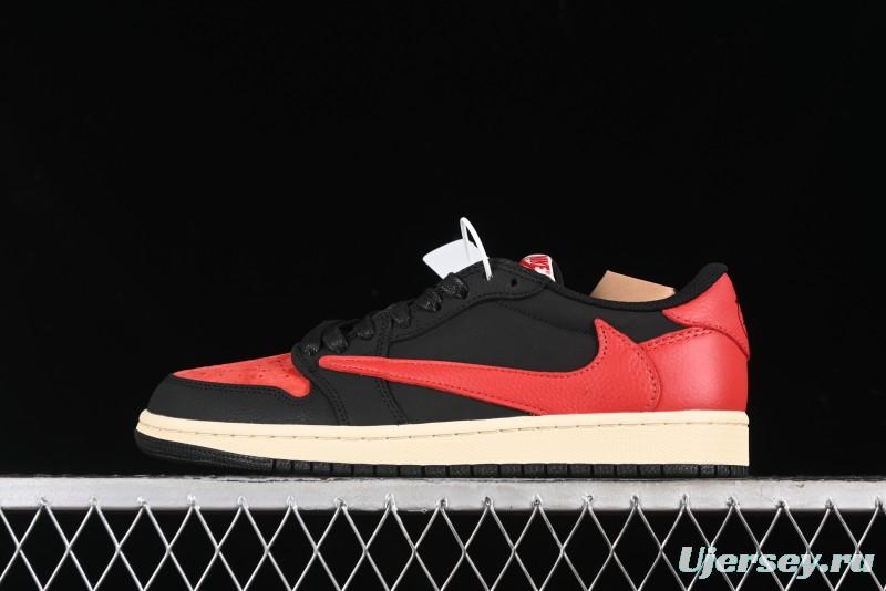 Nike Travis Scott x Air Jordan 1 Low OG AJ1 Reverse Swoosh Sneakers - DM7866-061